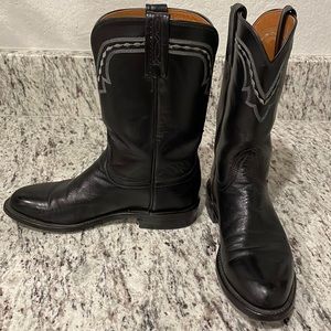Lucchese Black Ropers, Size 7B, Excellent Condition